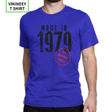 Made In 1979 All Original Parts T-Shirt Man's Short Sleeves Birthday T Shirt Anniversary Tees Cotton Fabric Clothes Plus Size