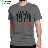 Made In 1979 All Original Parts T-Shirt Man's Short Sleeves Birthday T Shirt Anniversary Tees Cotton Fabric Clothes Plus Size