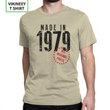 Made In 1979 All Original Parts T-Shirt Man's Short Sleeves Birthday T Shirt Anniversary Tees Cotton Fabric Clothes Plus Size