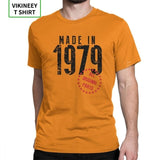 Made In 1979 All Original Parts T-Shirt Man's Short Sleeves Birthday T Shirt Anniversary Tees Cotton Fabric Clothes Plus Size