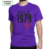 Made In 1979 All Original Parts T-Shirt Man's Short Sleeves Birthday T Shirt Anniversary Tees Cotton Fabric Clothes Plus Size