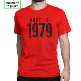 Made In 1979 All Original Parts T-Shirt Man's Short Sleeves Birthday T Shirt Anniversary Tees Cotton Fabric Clothes Plus Size