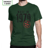 Made In 1979 All Original Parts T-Shirt Man's Short Sleeves Birthday T Shirt Anniversary Tees Cotton Fabric Clothes Plus Size