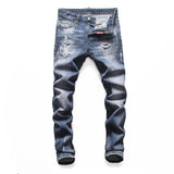 2020 New Dsq Men's jeans Printed With Hole Washed Casual Skinny Denim Jean for man 100% cotton Button Zipper Top Quality