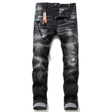 Dsquared2 Personality patch Jeans Slim Fit Men's  Washed Denim