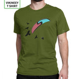 Man's Paragliding With Buzzard T-Shirt Paraglider T-Shirt Novelty Short Sleeve Clothes Purified Cotton Birthday Gift T Shirt