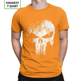 Punisher T-Shirts Men 100% Cotton T Shirt Supper Hero Fitness Streetwear Memento Mori Skull Short Sleeve Tee Shirt Plus Size
