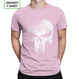 Punisher T-Shirts Men 100% Cotton T Shirt Supper Hero Fitness Streetwear Memento Mori Skull Short Sleeve Tee Shirt Plus Size