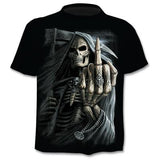 2020 New Fake Jacket Print T-Shirt Skull 3d T-Shirt Summer Trendy Short Sleeve T-Shirt Top Men/Female Short Sleeve Top