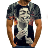 Hot Sale Clown T Shirt Men/women Joker Face 3D Printed Terror Fashion T-shirts size XXS-6XL