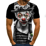 Hot Sale Clown T Shirt Men/women Joker Face 3D Printed Terror Fashion T-shirts size XXS-6XL