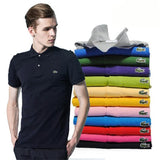 Man Polo Shirt Brand Mens Casual Deer Embroidery Polo shirt Men Short Sleeve High Quantity Polo Men